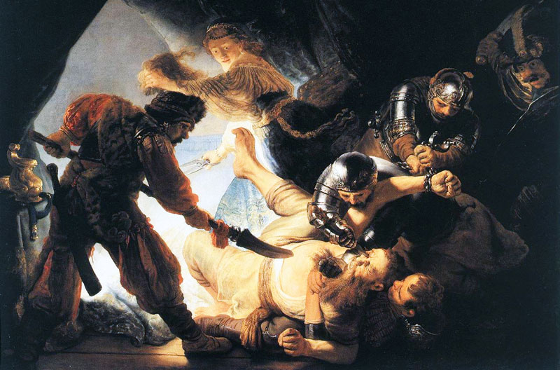 Rembrandt "The blinding of Samson"
