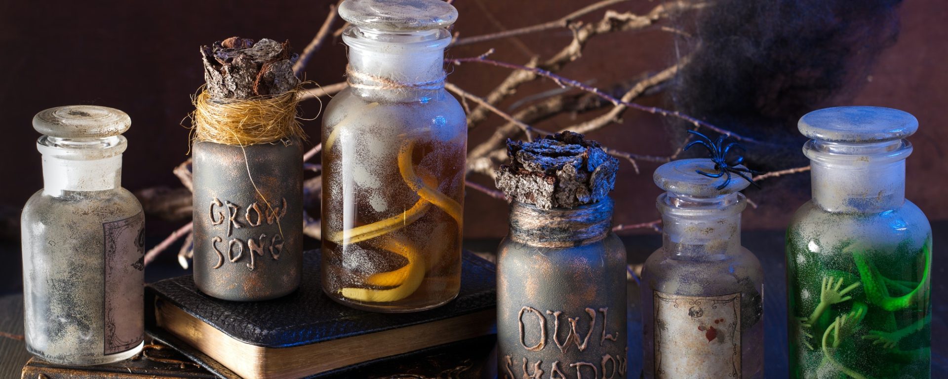 Apothecary jars and magic potions